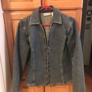 Dana Bachman Zip Denim Jacket EUC Size 8